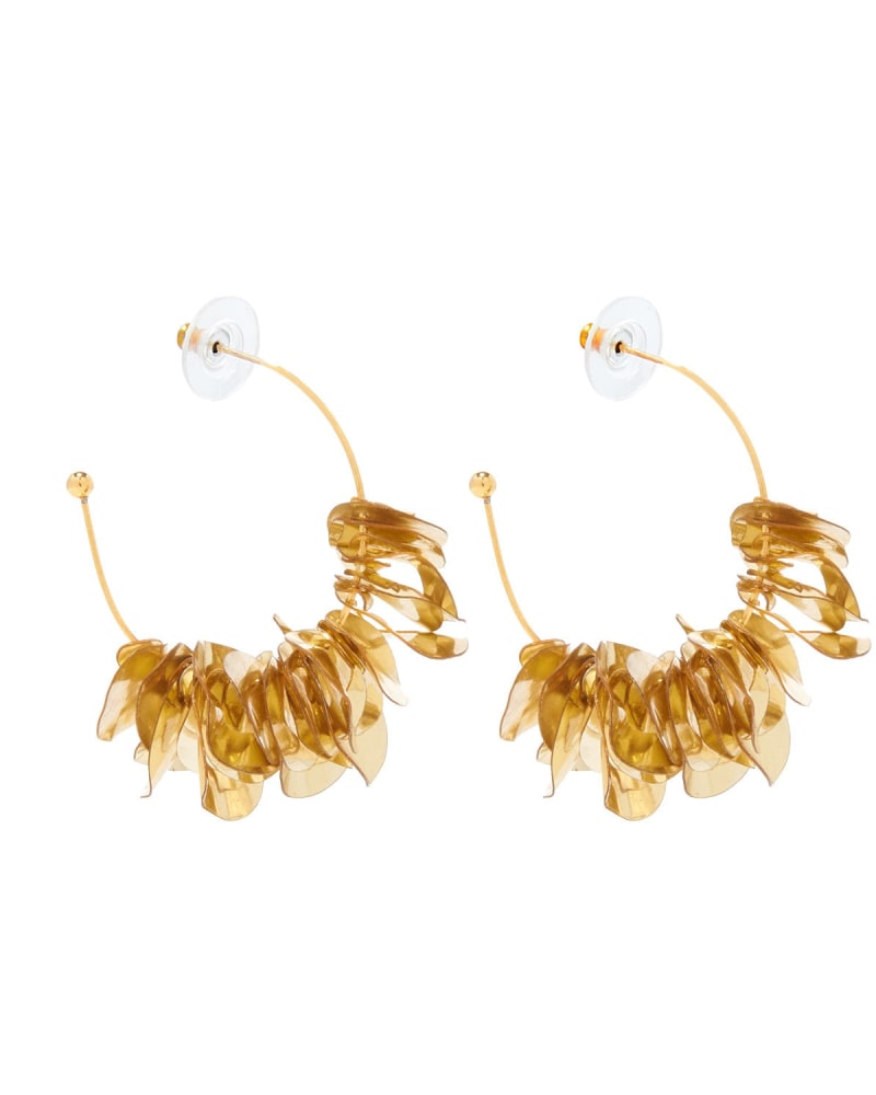 Front of a size one-size-fits-all Lolita Mini Hoops Gold in Gold by Mignonne Gavigan. | dia_product_style_image_id:312201